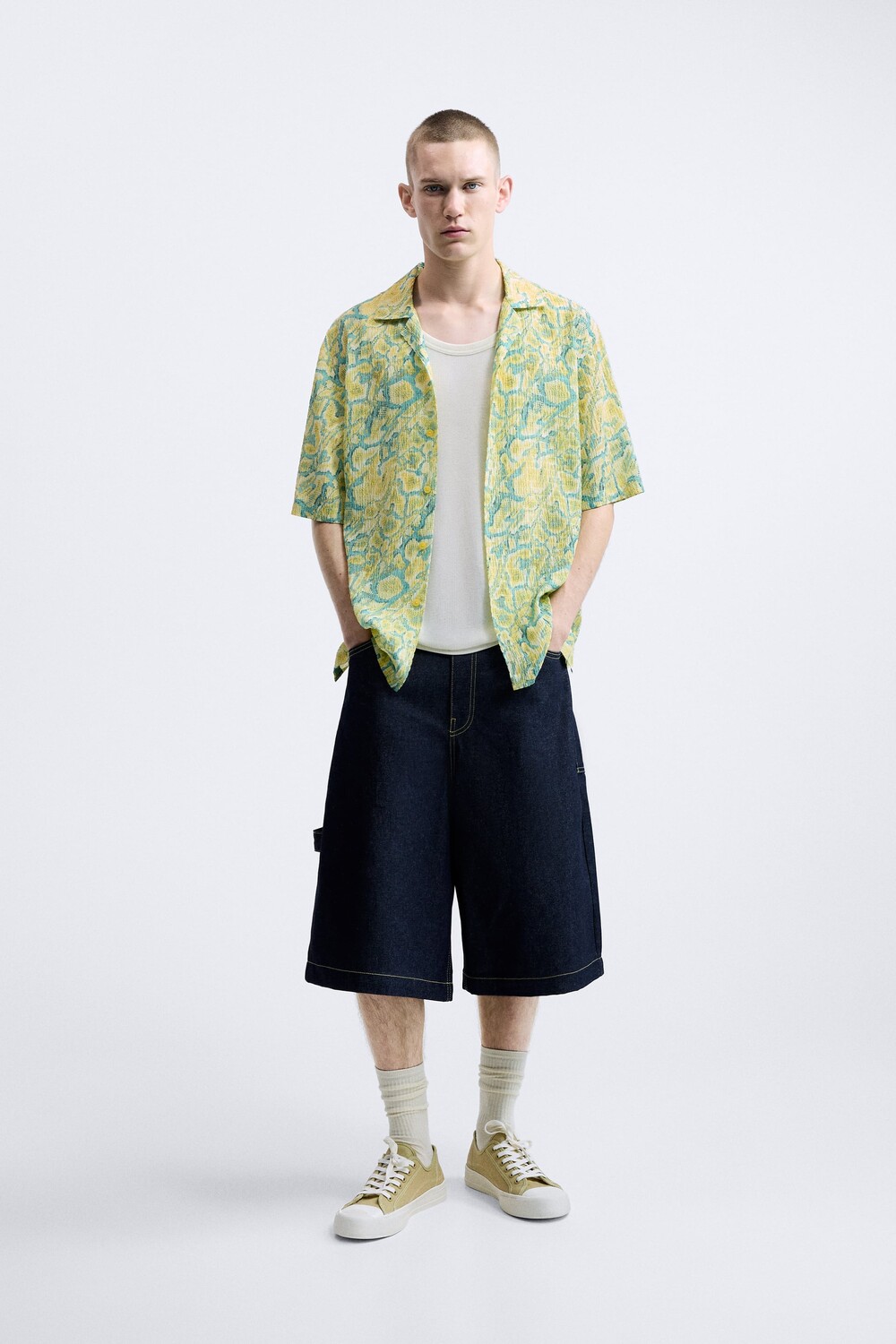 

Рубашка с животными Zara, желтый