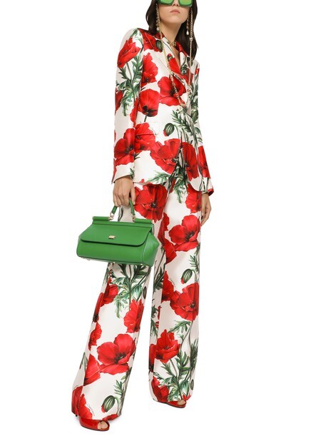 

Сумка Dauphine Sicily среднего размера из телячьей кожи. Dolce & Gabbana, зеленый