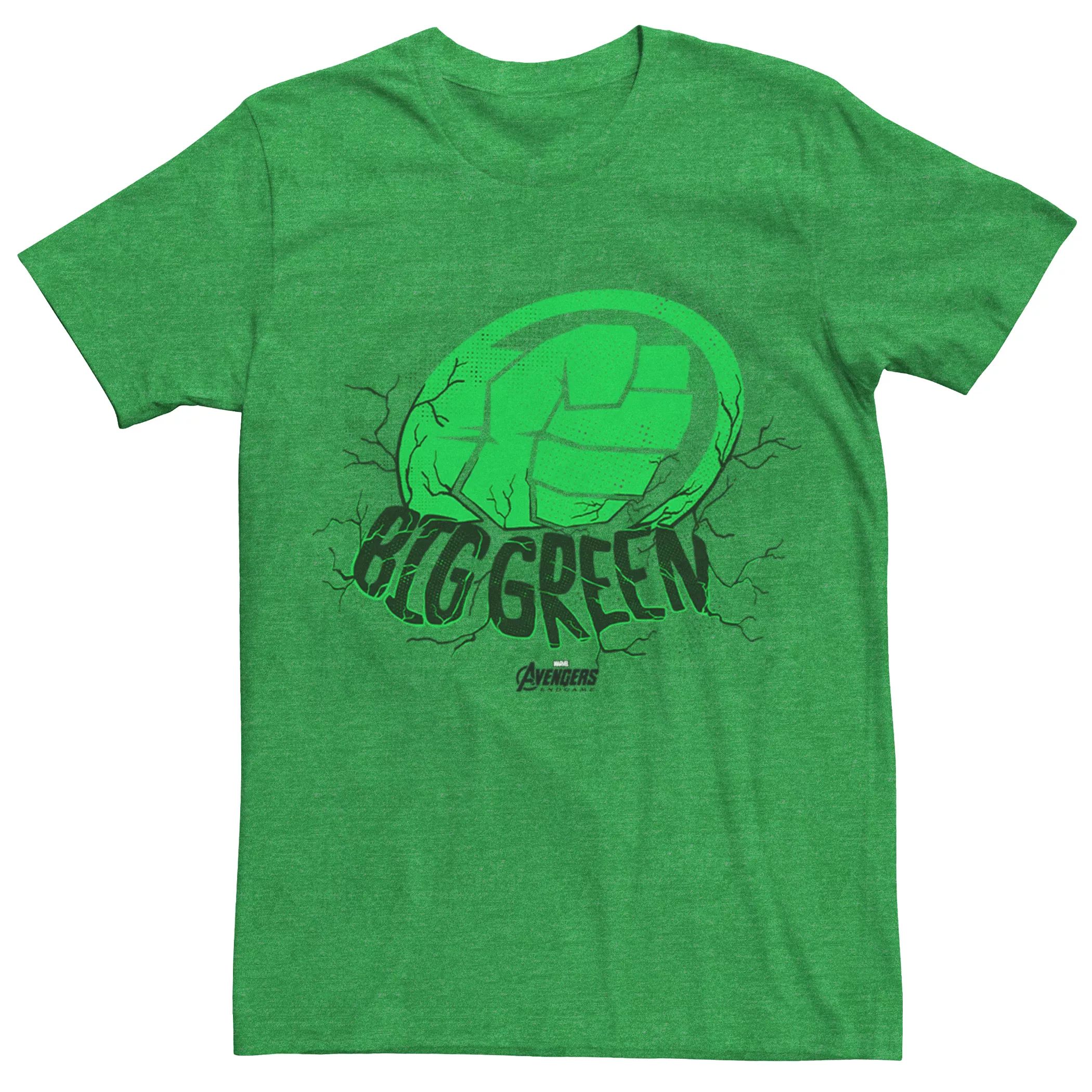 Мужская большая зеленая футболка Marvel Avengers Endgame Hulk Licensed Character мужская футболка marvel avengers endgame circle hulk licensed character
