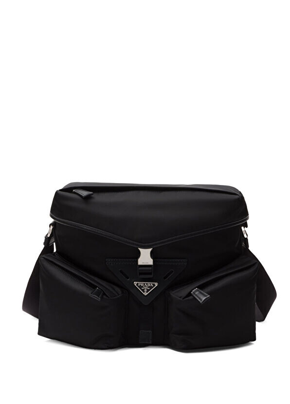 

Сумка на плечо из нейлона и кожи Prada, черный