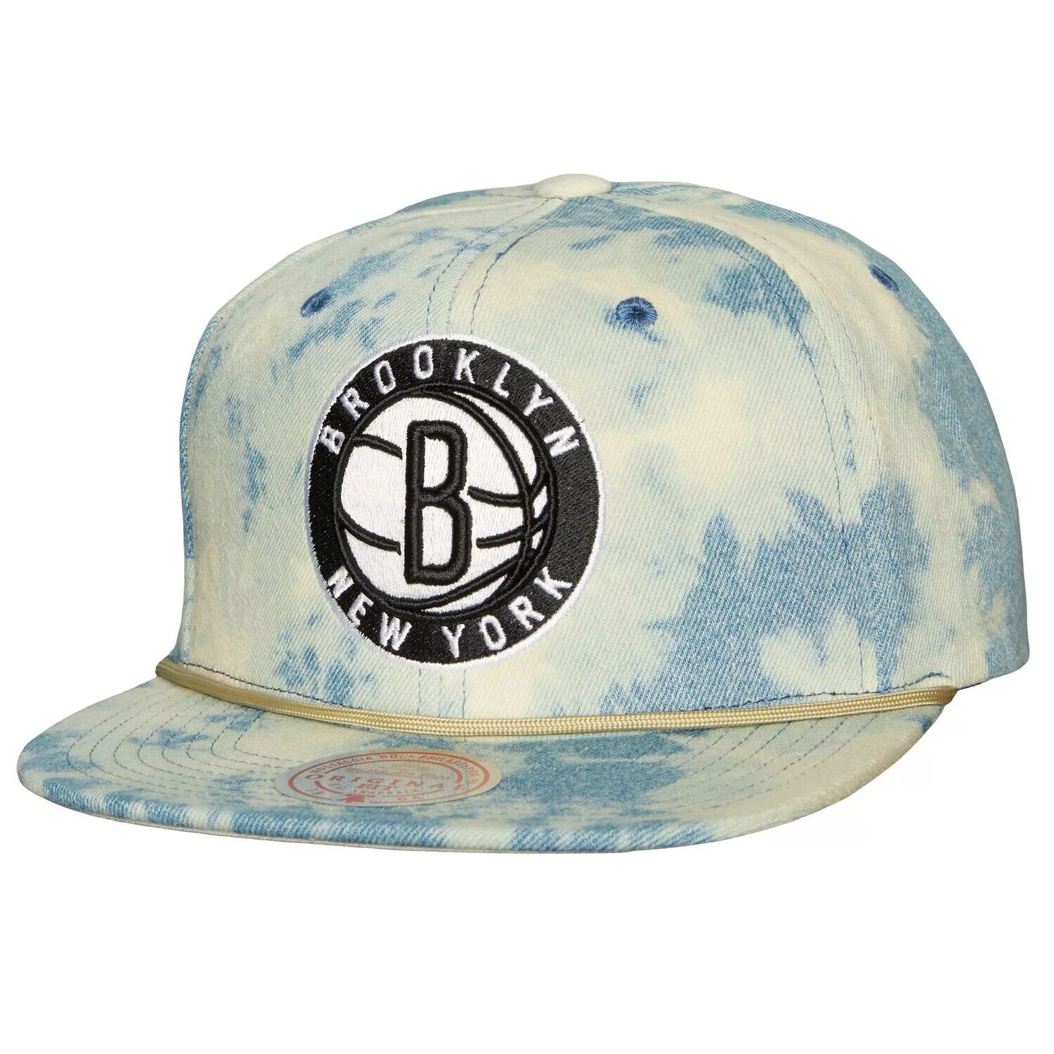 

Мужская кепка Snapback Mitchell & Ness Denim Brooklyn Nets с кислотной стиркой