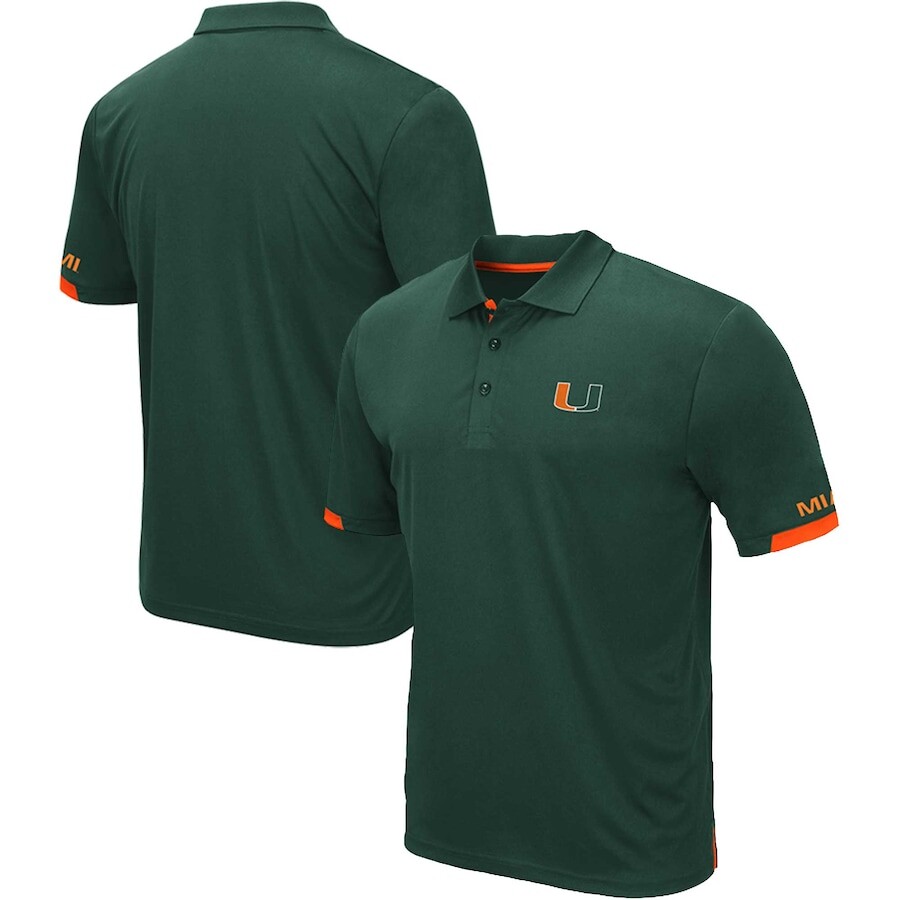 

Поло с коротким рукавом Colosseum Miami Hurricanes, зеленый
