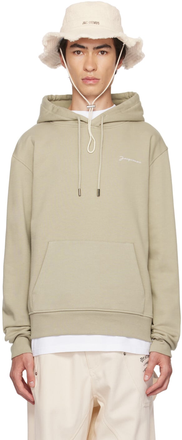 

Хаки Le Raphia Le Толстовка Brode Hoodie Light Jacquemus