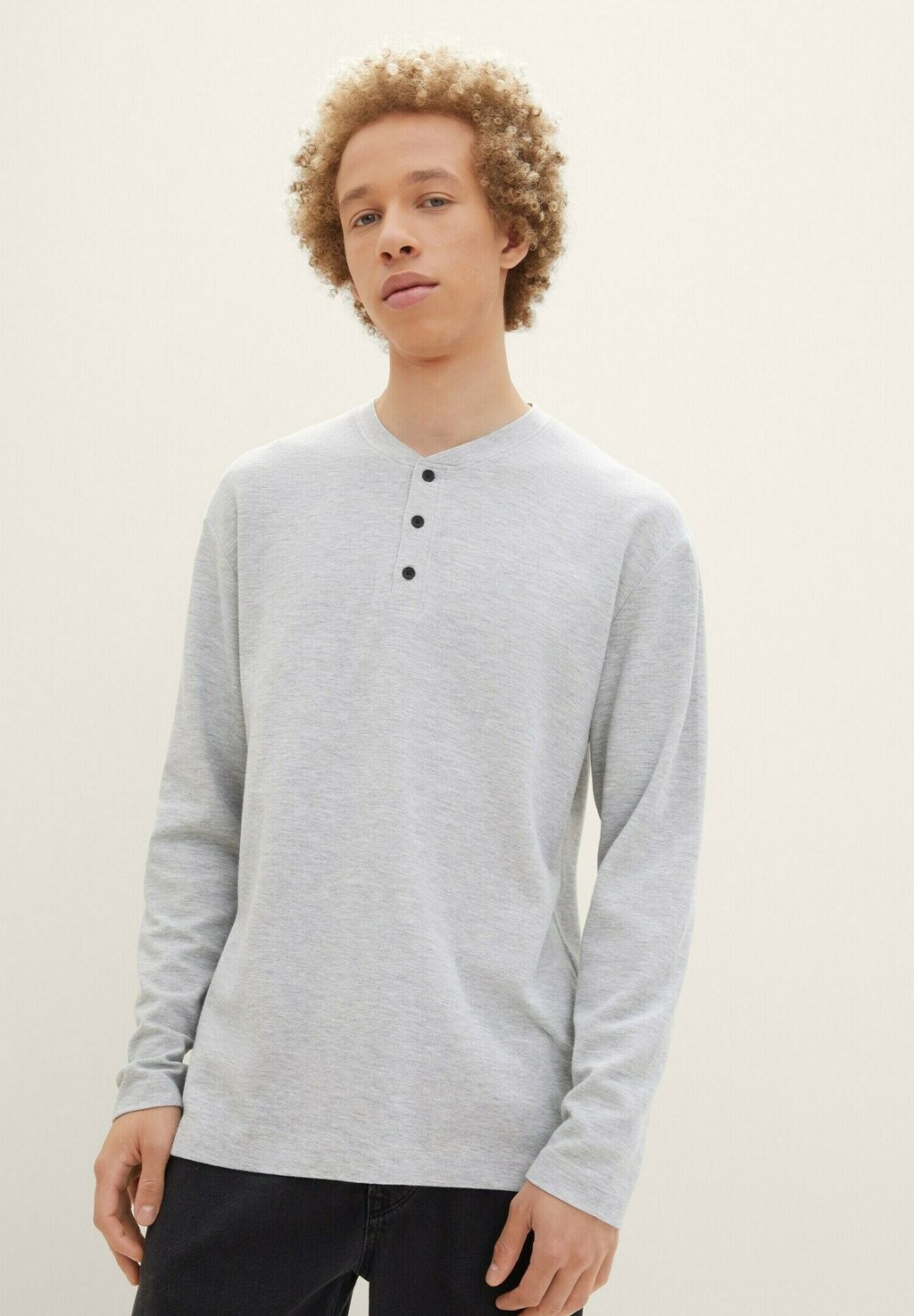 

Рубашка с длинным рукавом TOM TAILOR DENIM, цвет light stone grey melange