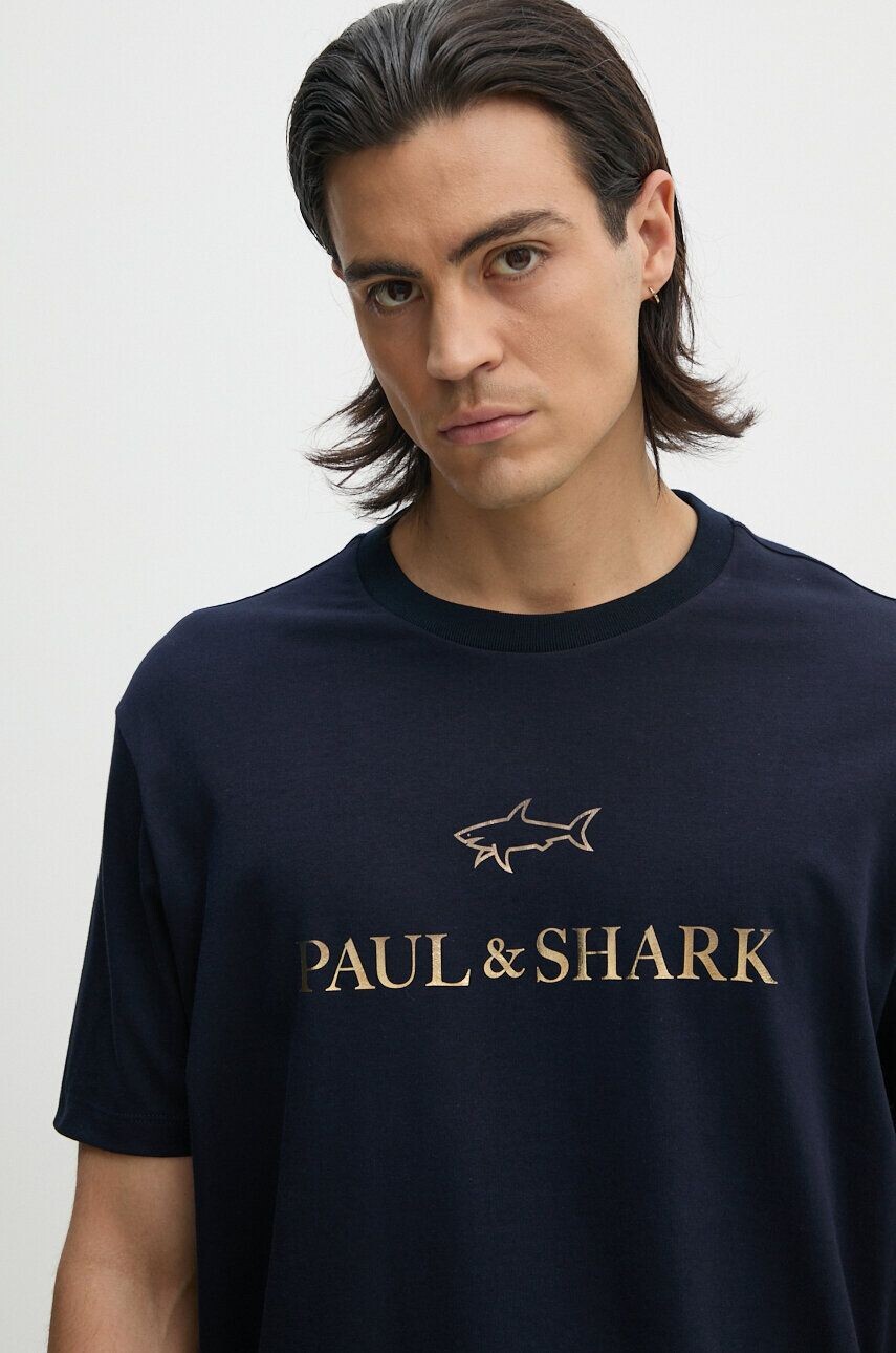

Хлопковая футболка Paul&Shark, темно-синий
