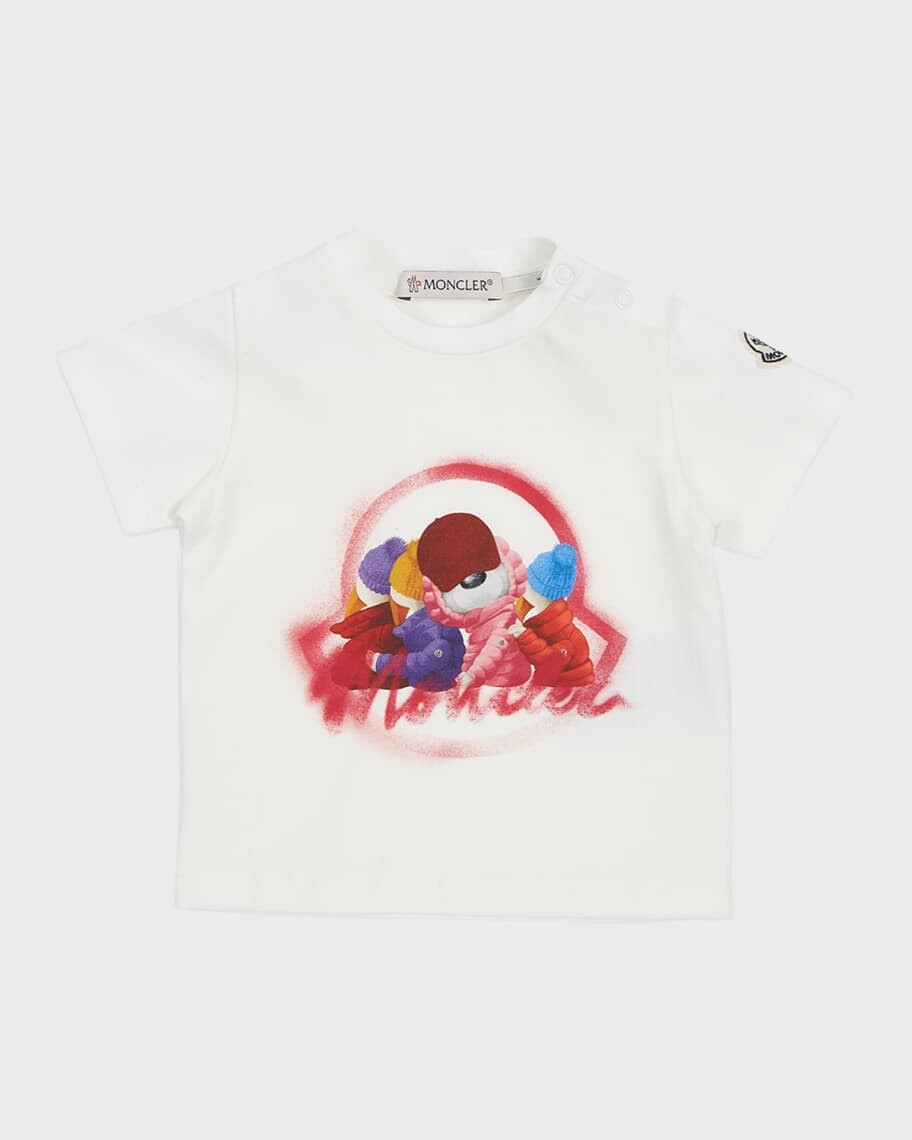 

Футболка с нашивкой и логотипом для девочек, размер 18M-3 Moncler