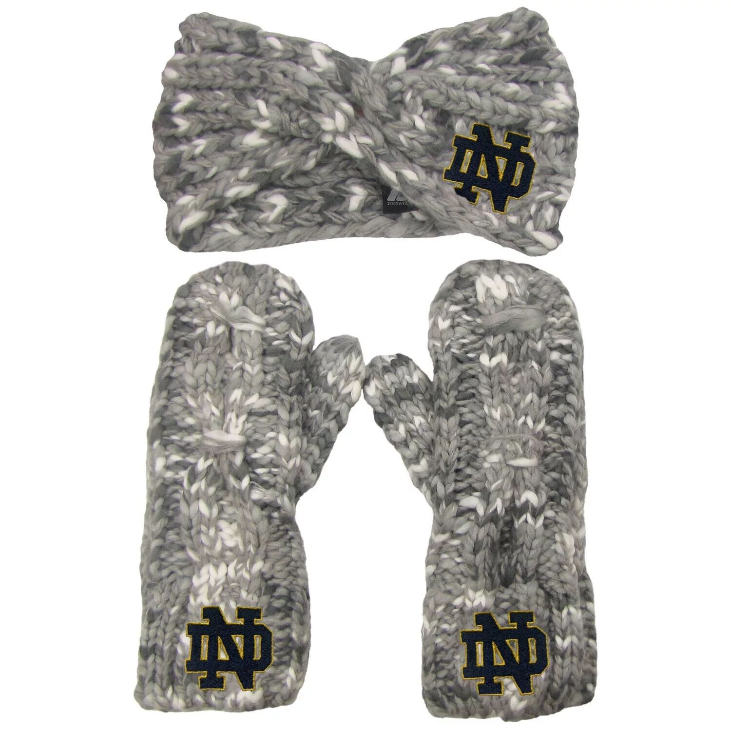 

Женский комплект ZooZatz Notre Dame Fighting Irish Logo с повязкой на голову и варежками