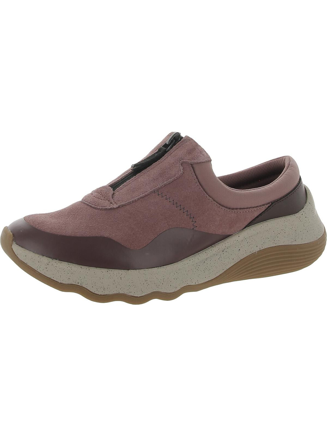 

Женские замшевые слипоны с мягкой стелькой Jaunt Way Clarks, цвет Dark Rose