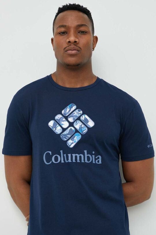 

Футболка из хлопка Columbia, темно-синий
