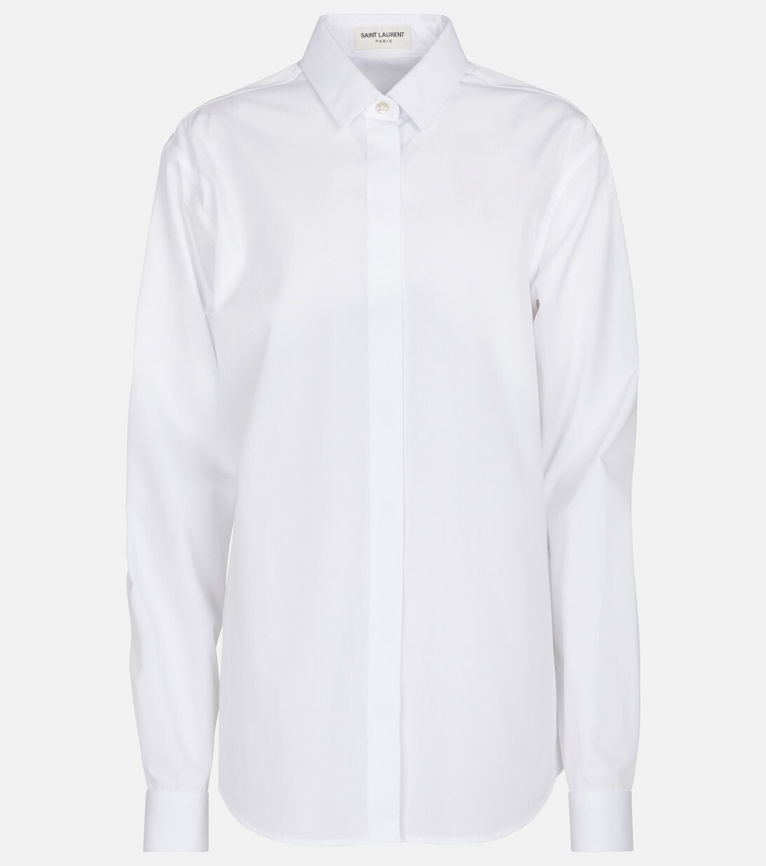 

Хлопковая рубашка SAINT LAURENT, белый