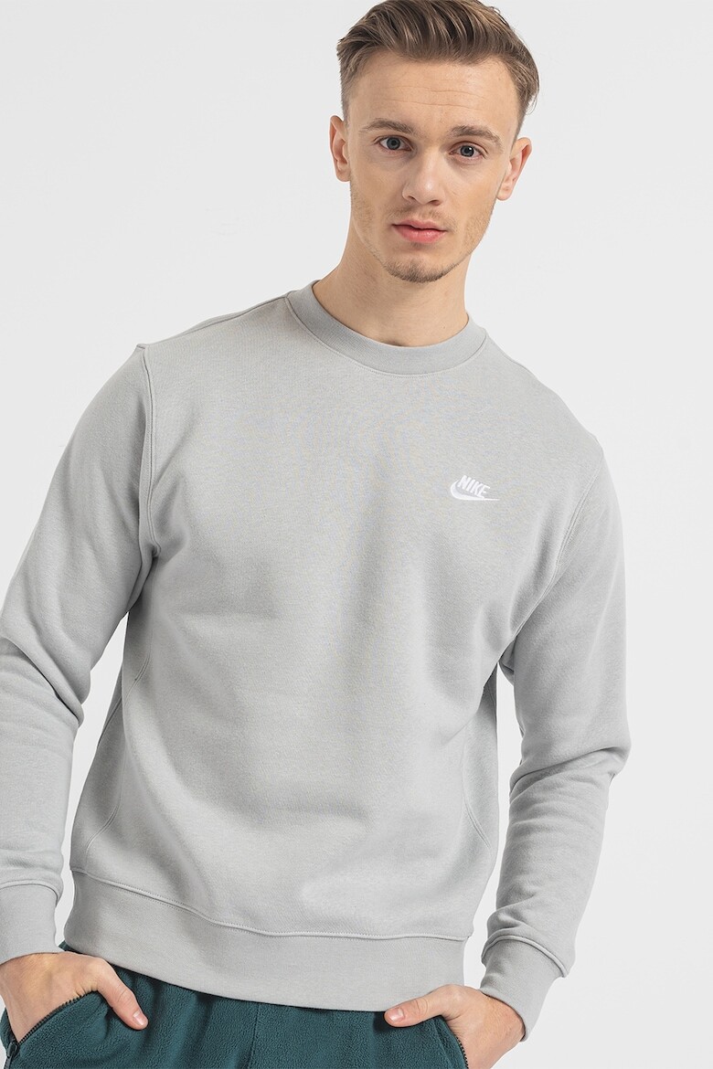 

Хлопковая толстовка Sportswear Club с овальным вырезом Nike, серый