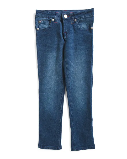 

Джинсы скинни для больших девочек Halle True Religion, синий