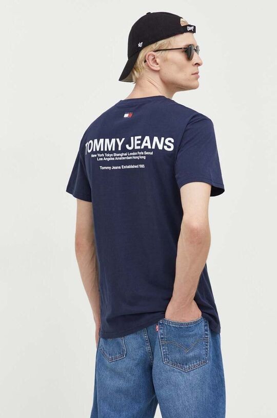 

Хлопковая футболка Tommy Jeans, темно-синий