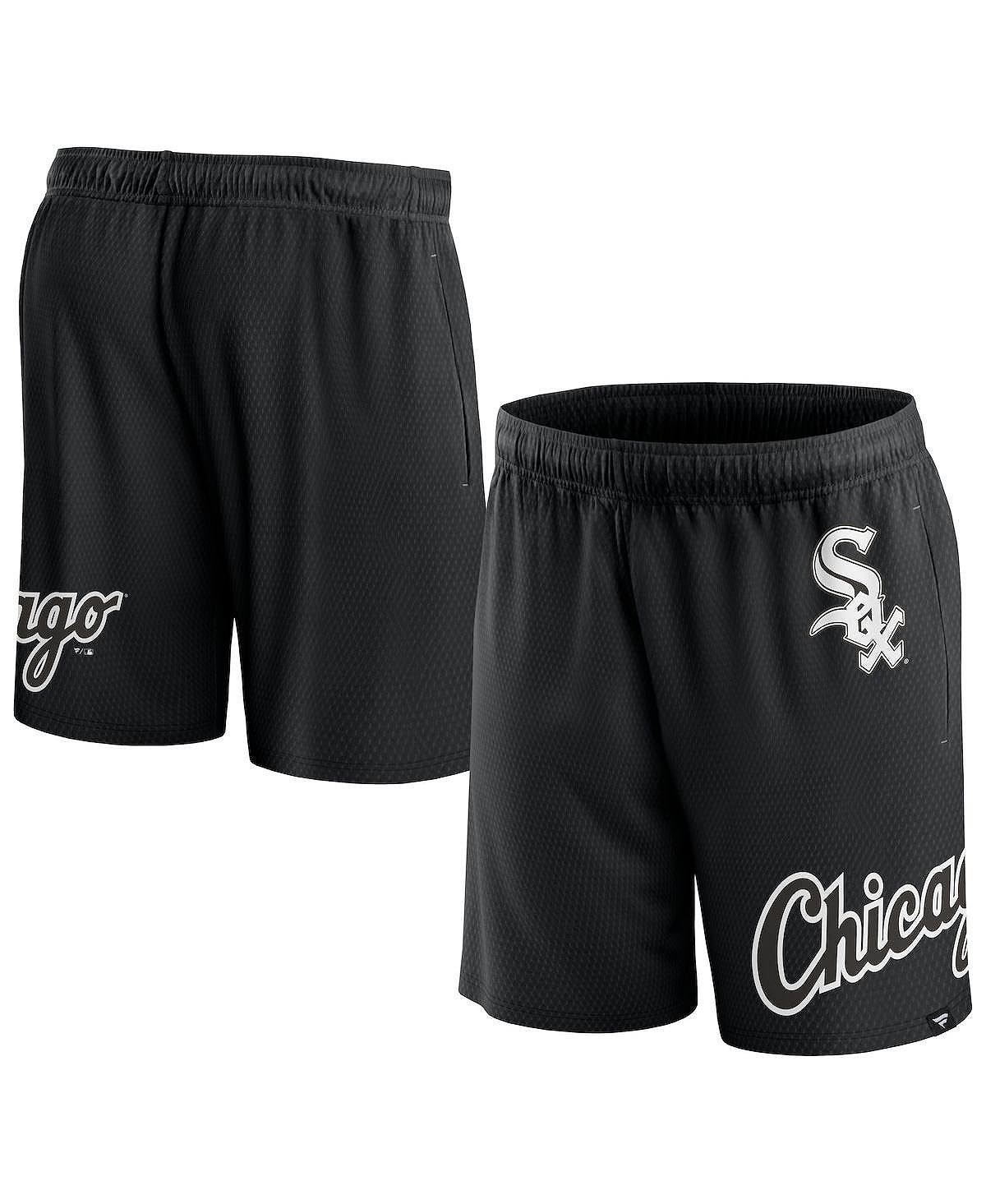 Мужские фирменные черные шорты из клинчерной сетки Chicago White Sox Fanatics