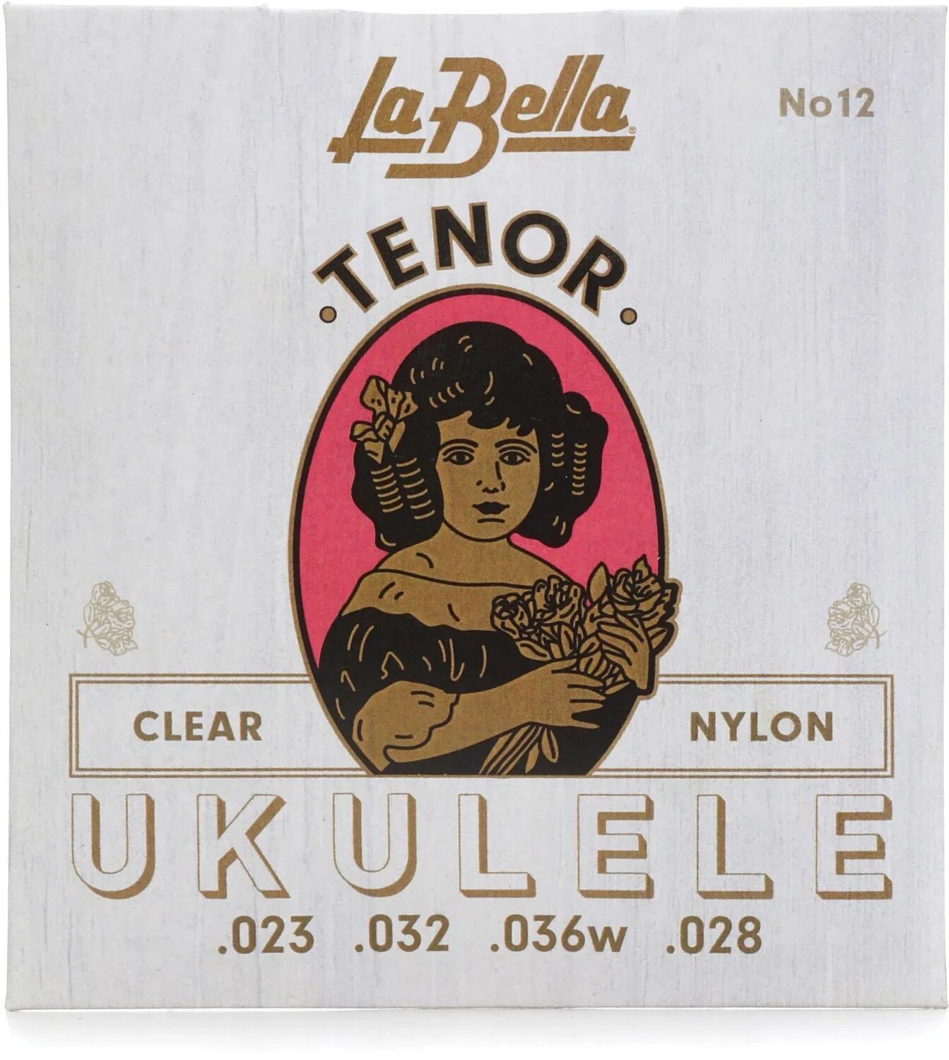 

La Bella No. 12 Прозрачные нейлоновые теноровые струны для укулеле — .022-.036