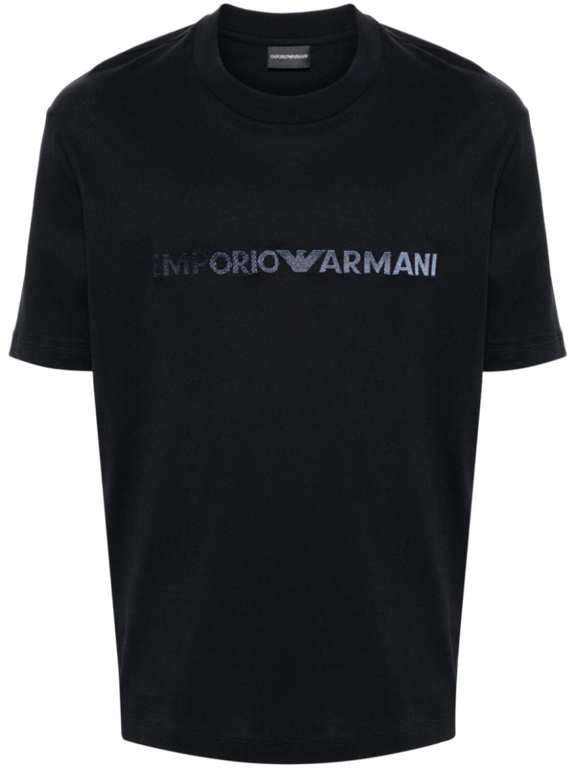 

Emporio Armani футболка с вышитым логотипом, синий