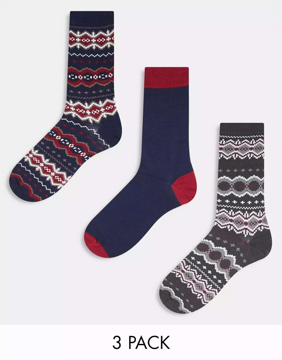 

Подарочная коробка из 3 носков Barbour Fairisle в мультицветном исполнении