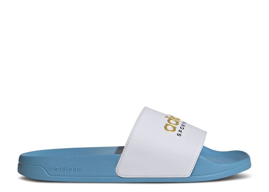 

Кроссовки adidas Adilette Shower Slide, цвет Team Light Blue White Matte Gold