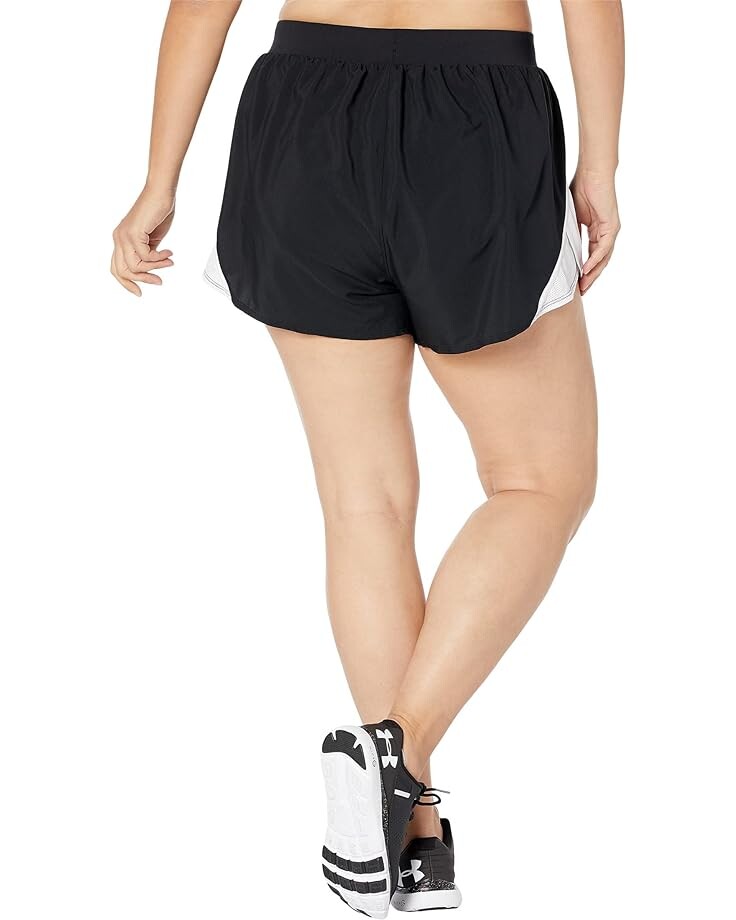 

Шорты Under Armour Plus Size Fly By 2.0 Shorts, цвет Black/White/Reflective