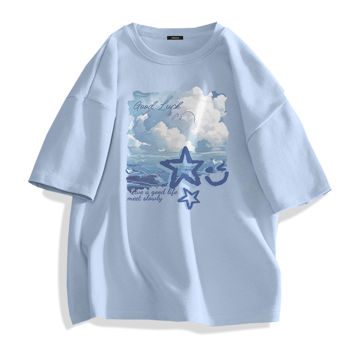 

Футболка унисекс Miniso, цвет Shallow Rice (Nebula Beach)