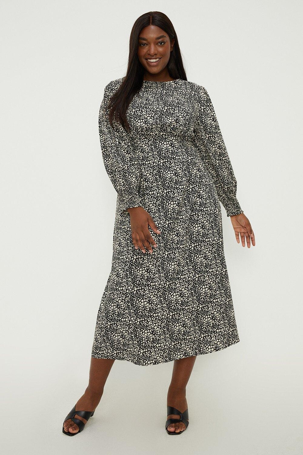 

Платье миди с присборенными манжетами Curve Dorothy Perkins, мультиколор