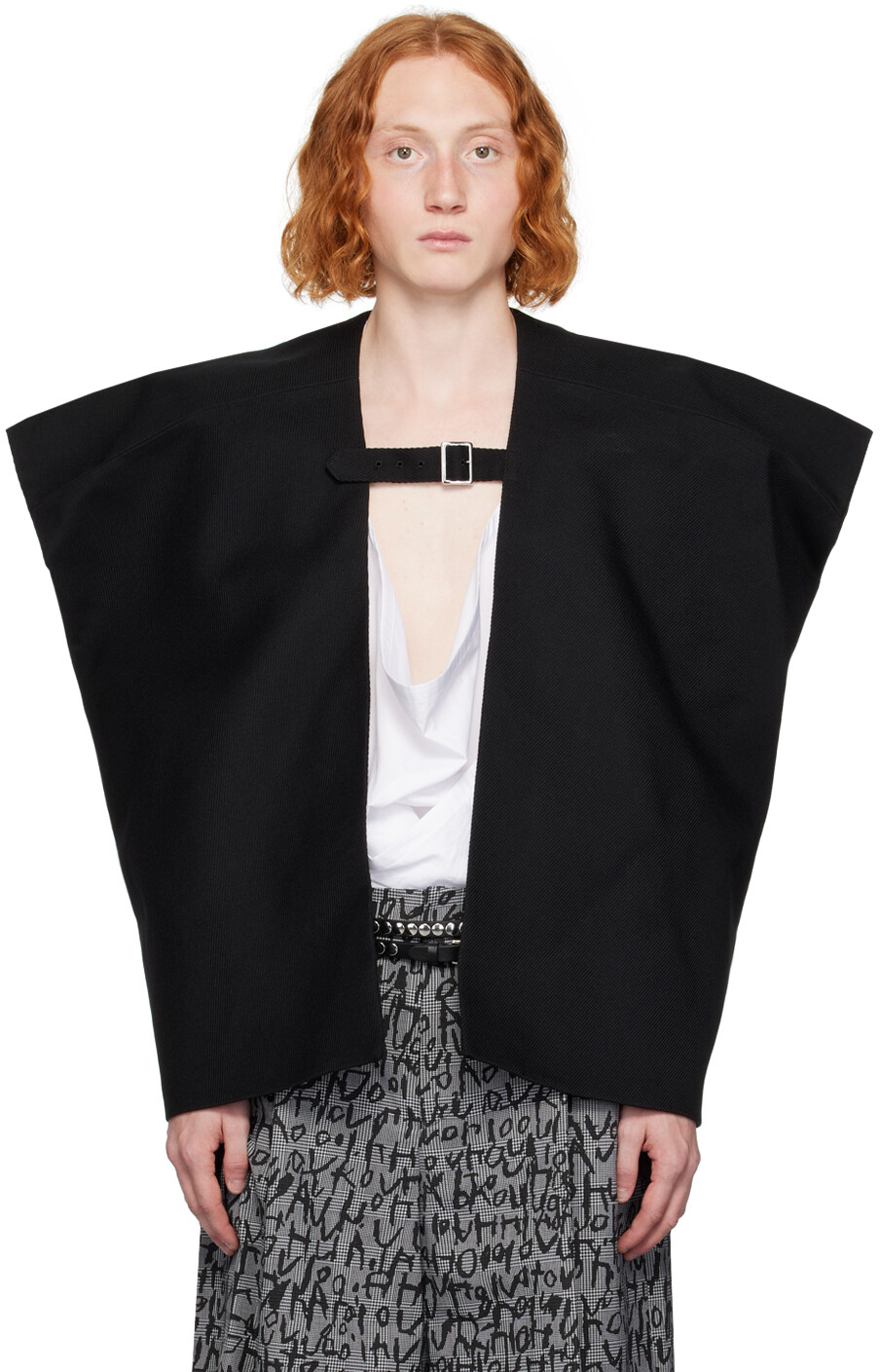 

Черный жилет с пряжкой Comme des Garçons