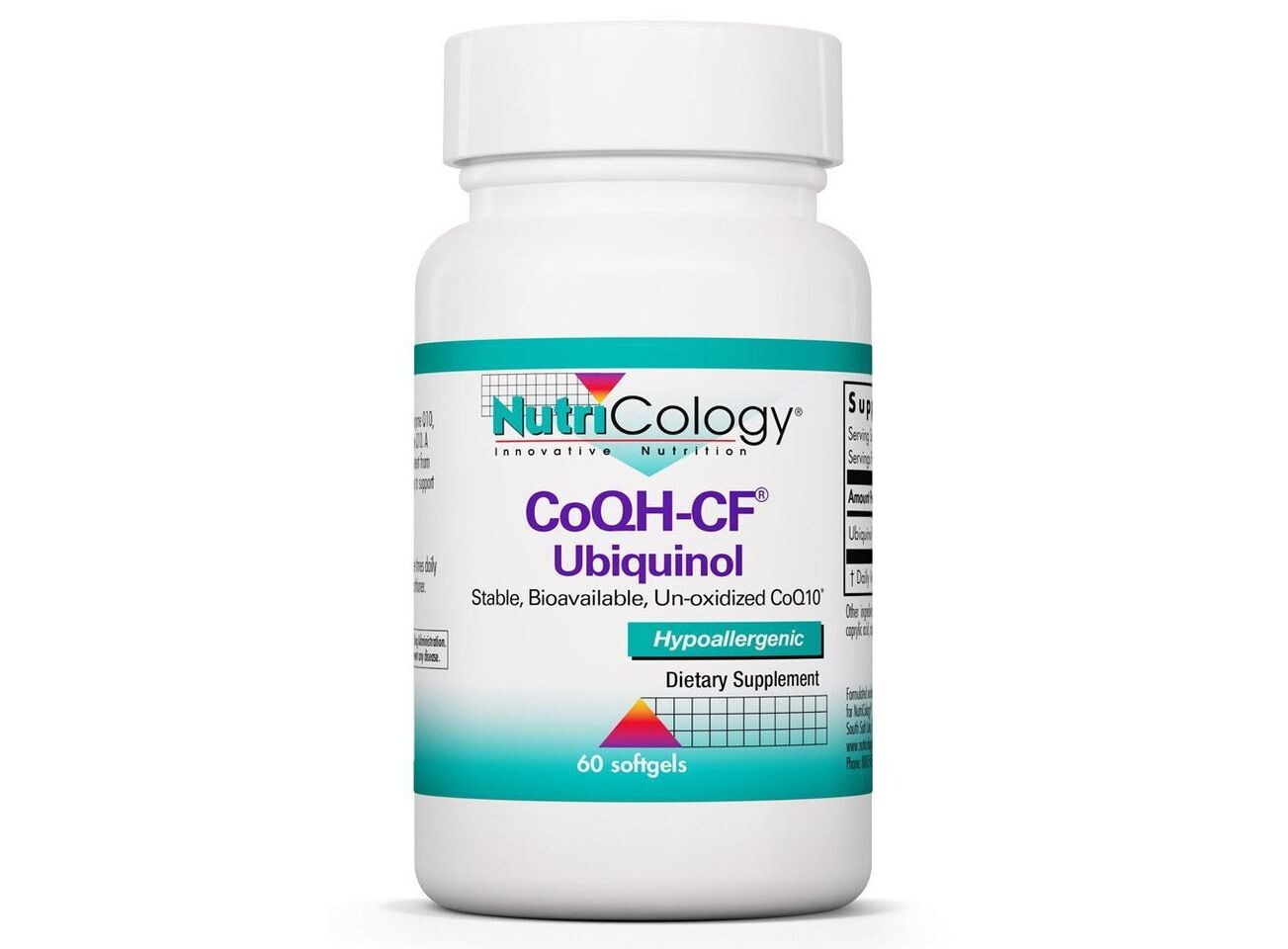 

Nutricology, Убихинол CoQH-CF, 60 мягких таблеток