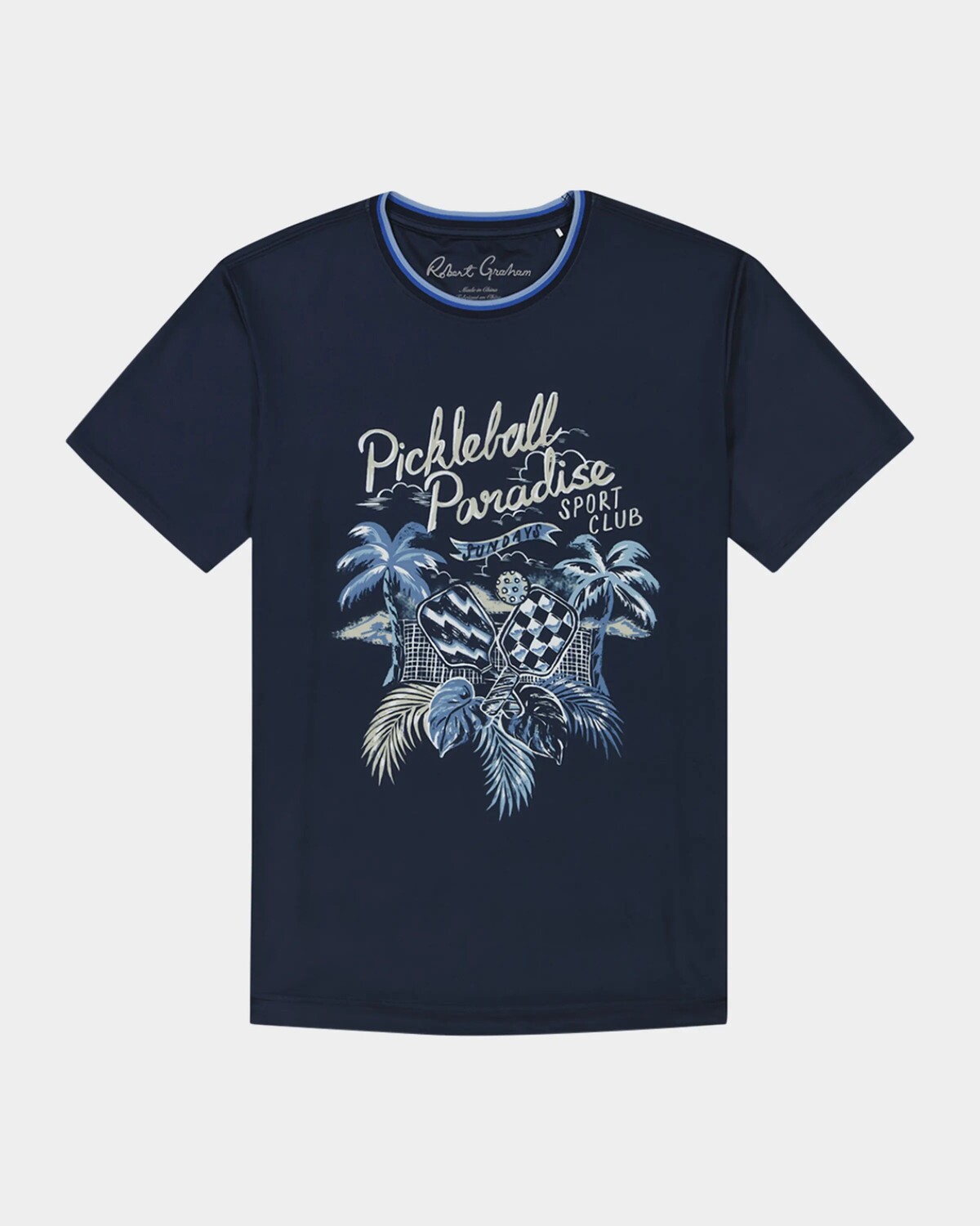 

Мужская футболка с рисунком Pickle Sports Club Robert Graham, темно-синий