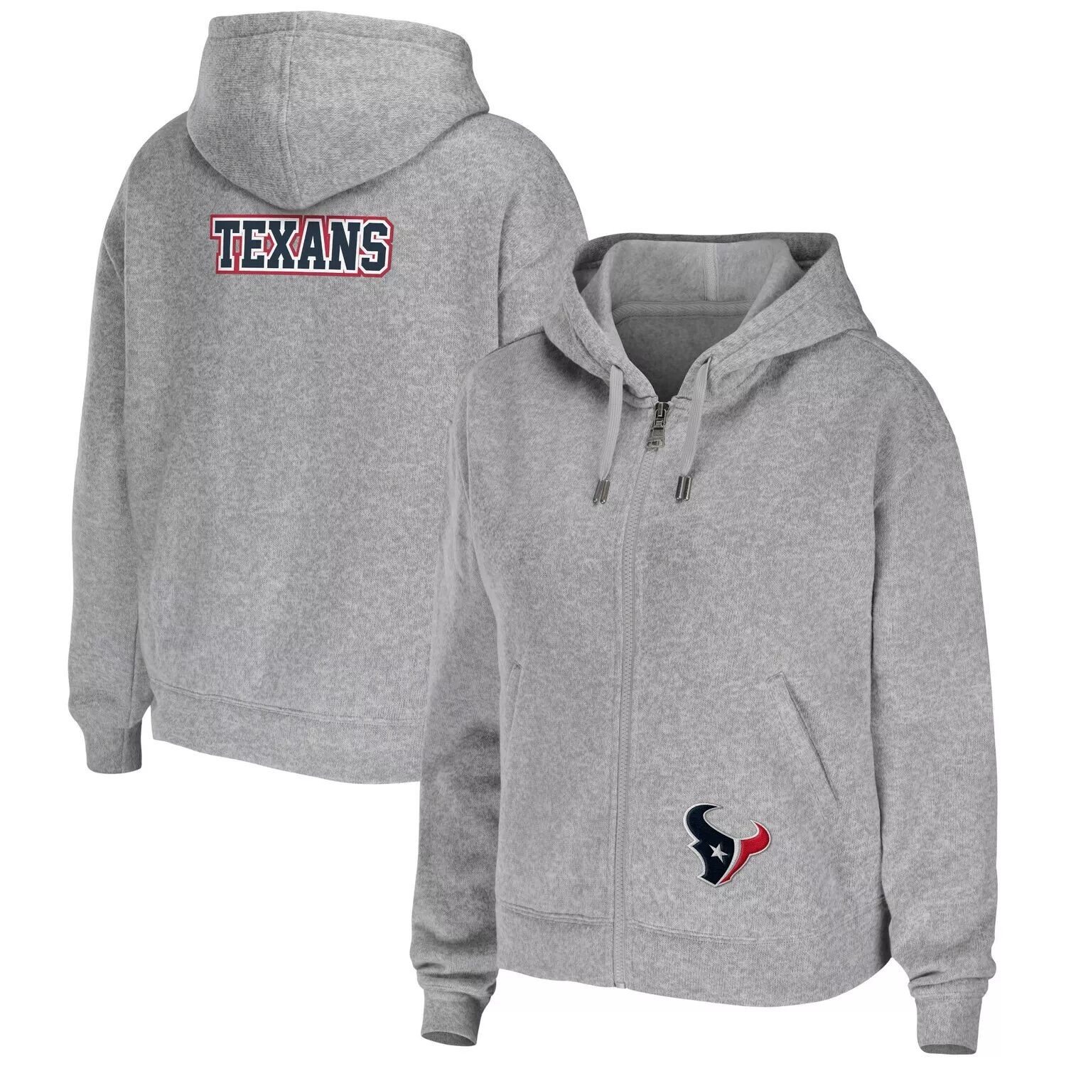 

Женская одежда WEAR by Erin Andrews Серая толстовка с молнией во всю длину Houston Texans Team Heathered, Серый