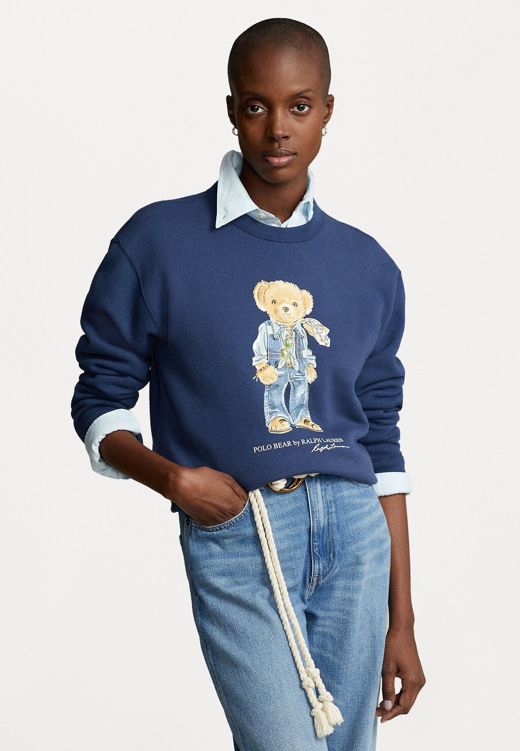 

Толстовка Polo Ralph Lauren Bear Long Sleeve, деревенский темно-синий