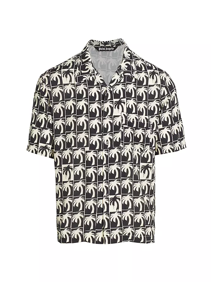 

Рубашка для боулинга Dripping Palms Palm Angels, цвет black off