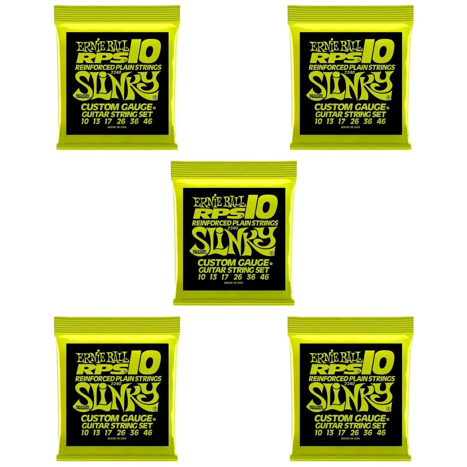 

Струны для электрогитары Ernie Ball 2240 Regular Slinky RPS с никелевой обмоткой — .010-.046 (5 шт.)