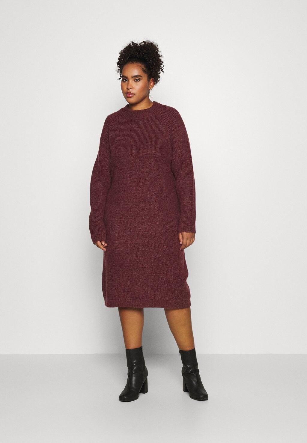 

Платье ONLY Carmakoma CARJADE PULLOVER DRESS MEDIUM, розово-коричневый меланж, Розовый