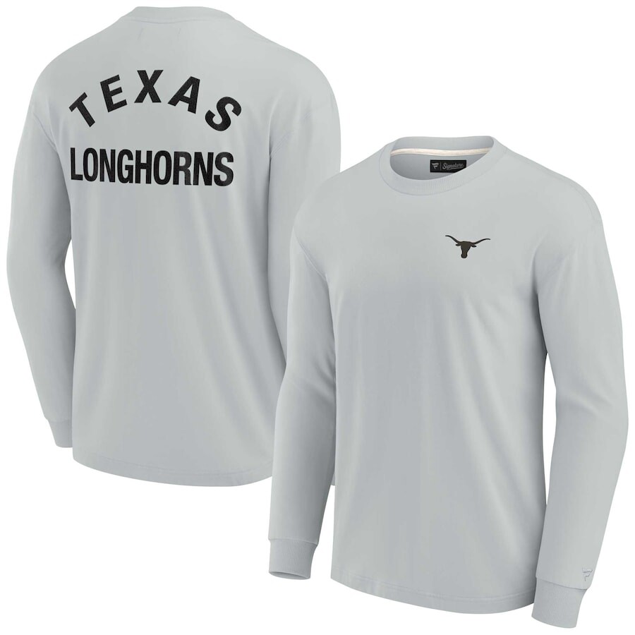 

Футболка с длинным рукавом Fanatics Signature Texas Longhorns, серый