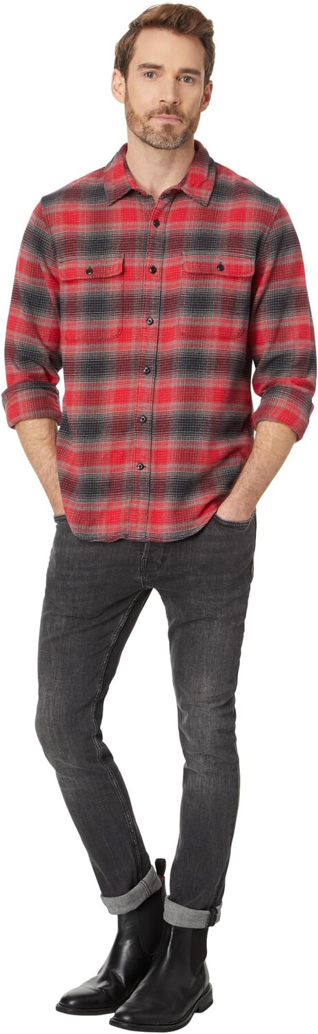 

Спецодежда в клетку Cloud Мягкая фланель с длинными рукавами Lucky Brand, цвет Red Charcoal