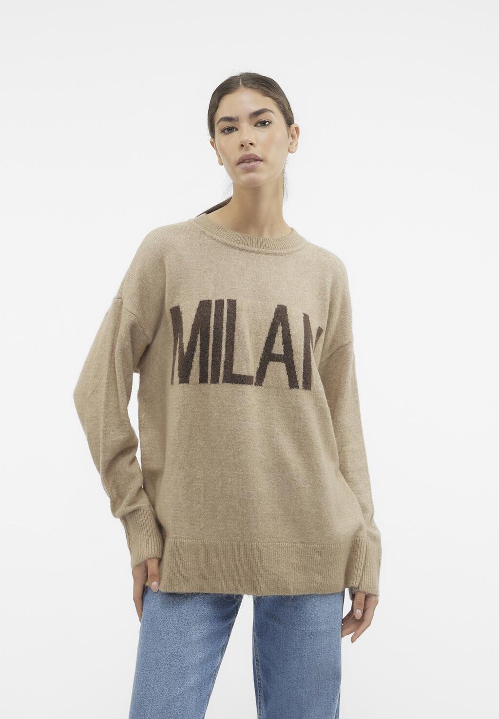 

Свитшот Vero Moda VMCITY LS O-NECK, цвет silver mink