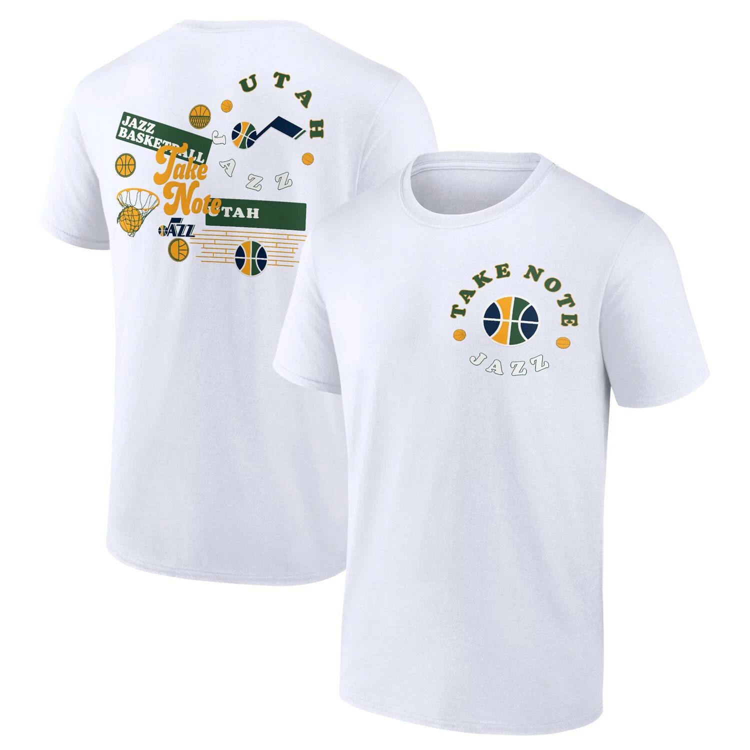 цена Мужская белая коллективная футболка с логотипом Utah Jazz Street Fanatics