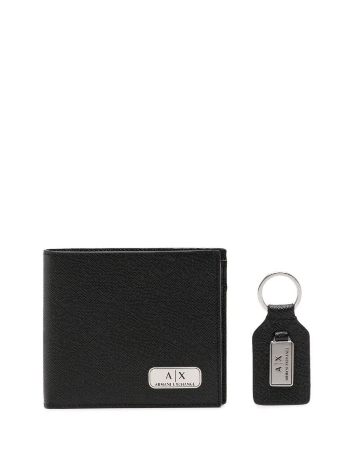 

Armani Exchange комплект из кошелька и брелка с логотипом, черный