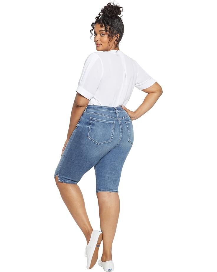 

Шорты Nydj Plus Size Bike Capris Riveted Sideseam Slits in Rockie, цвет Rockie
