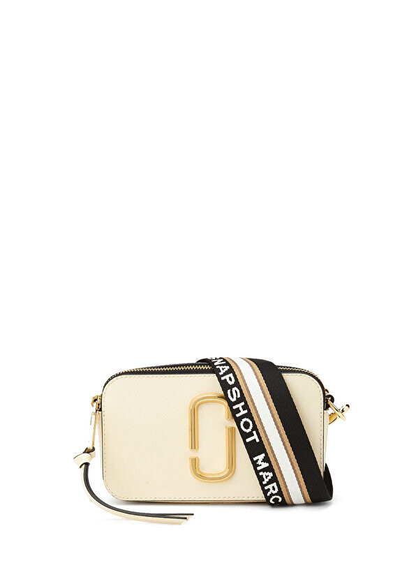 

Белая женская кожаная сумка через плечо snapshot Marc Jacobs