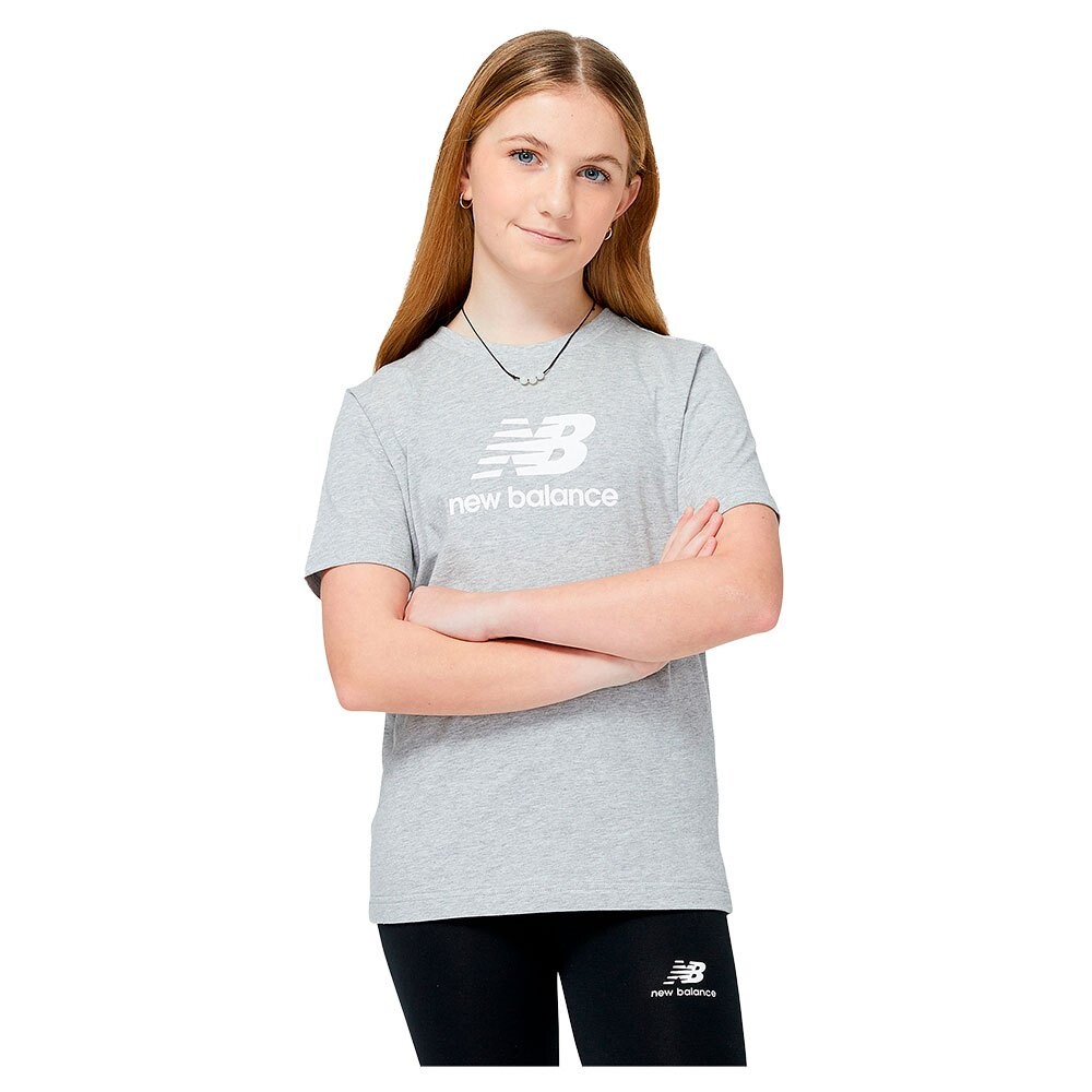 

Футболка с коротким рукавом New Balance Essentials Stacked Logo Cotton, серый