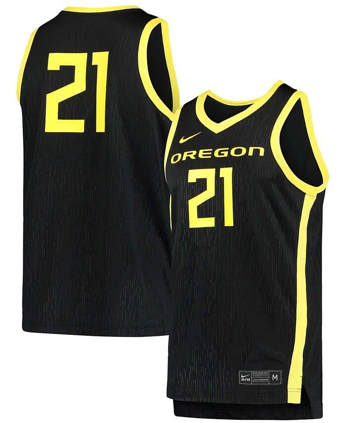 

Реплика мужской баскетбольной майки № 21 Black Oregon Ducks Team Nike, цвет Black