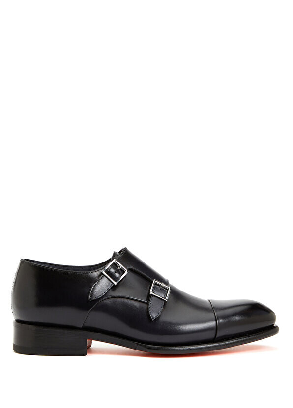 

Мужские кожаные туфли с черным поясом Santoni