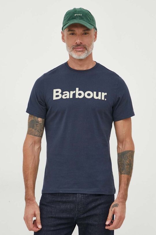 

Хлопковая футболка Barbour, темно-синий