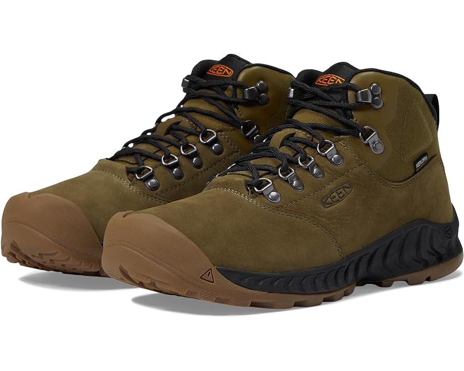 

Походные ботинки KEEN NXIS Explorer Mid Waterproof, цвет Dark Olive/Black