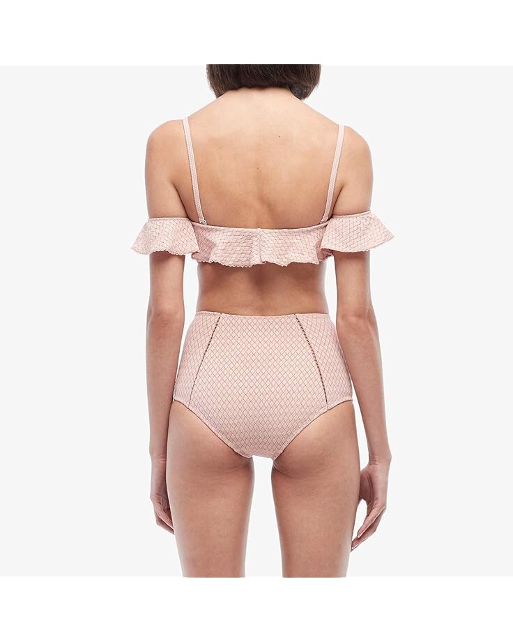 

Низ бикини Jonathan Simkhai Lace Insert High-Waisted Bikini Bottoms, роза