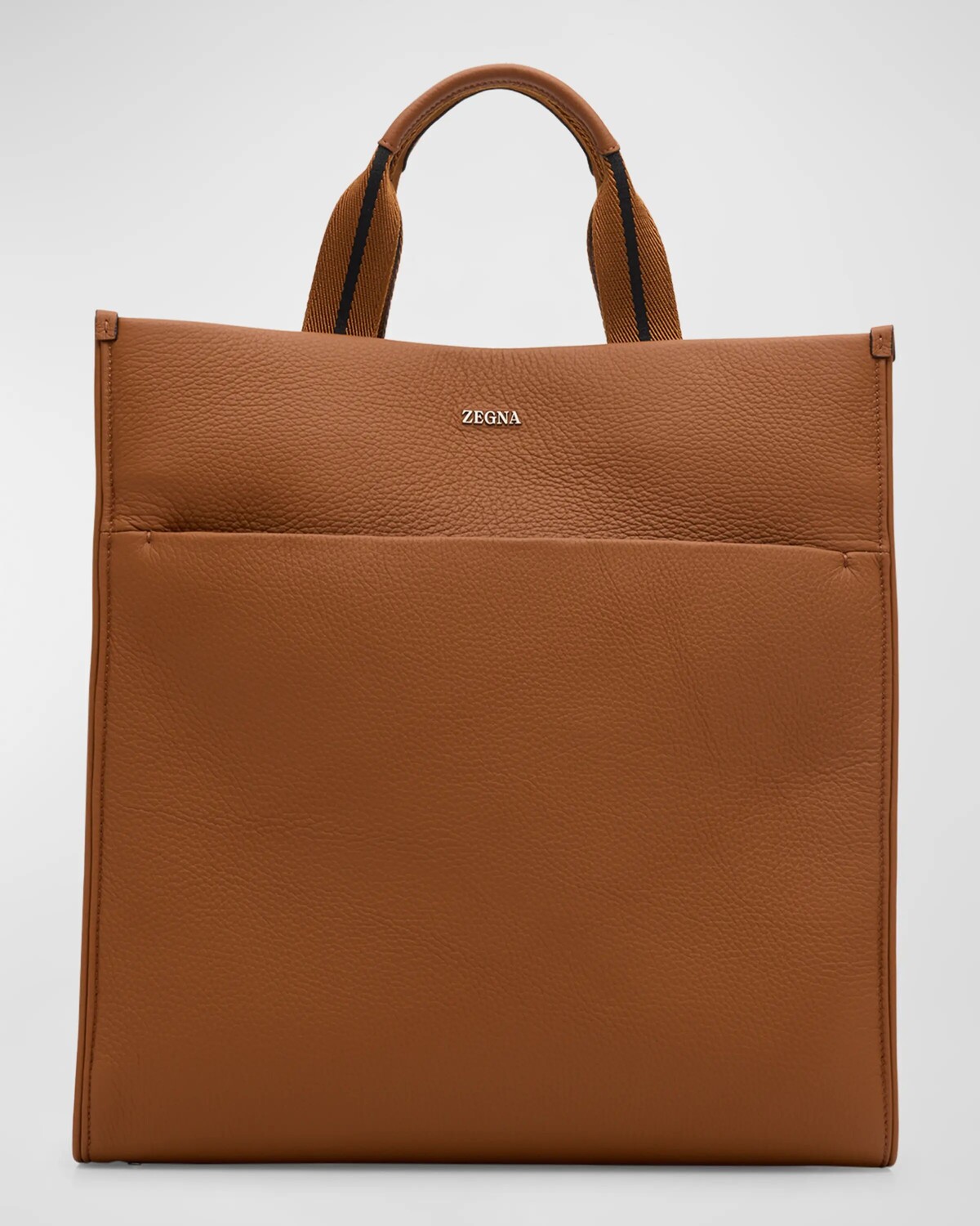 

Мужская большая сумка East-West из оленьей кожи ZEGNA, цвет Dark Brown