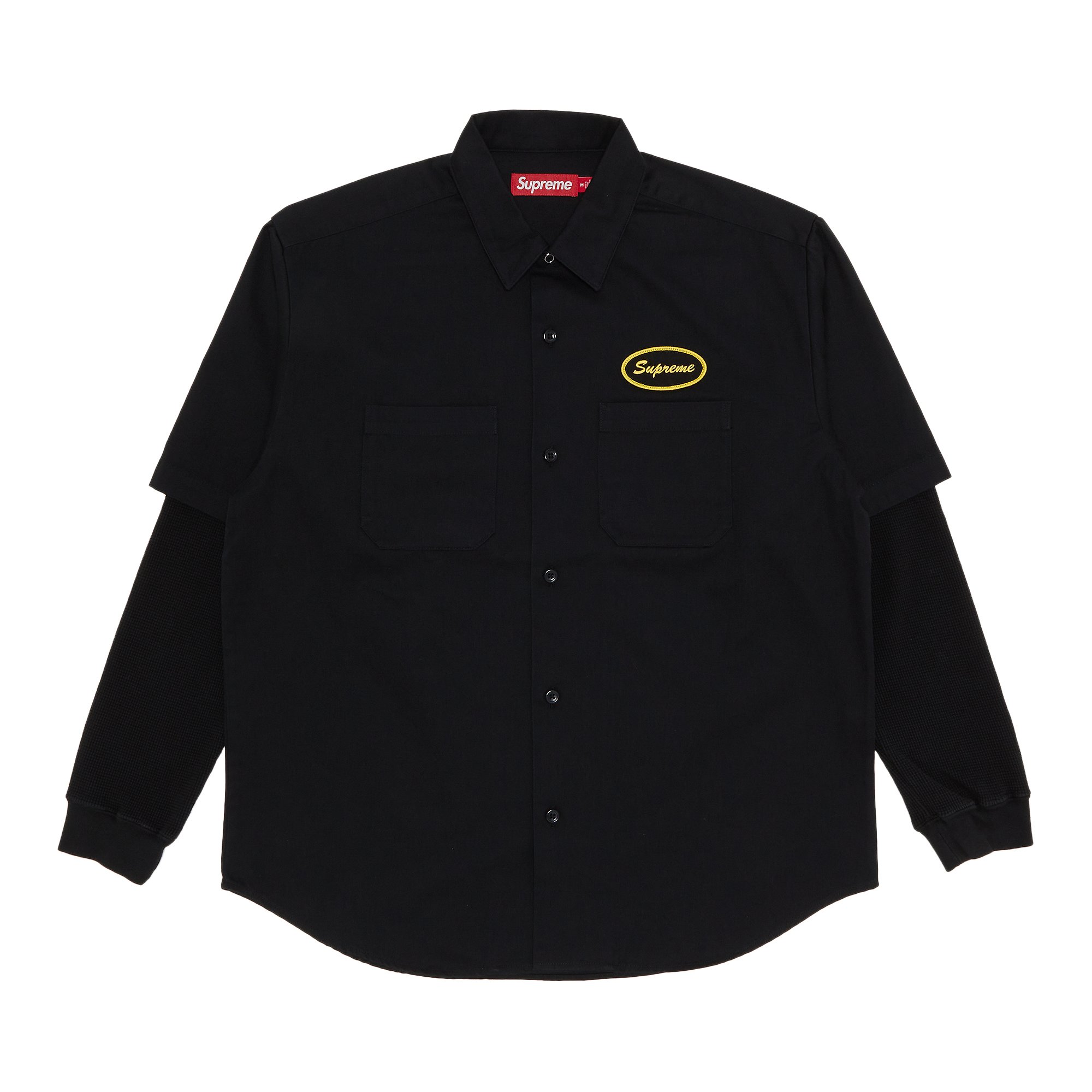 Рабочая рубашка Supreme с терморукавами, черная