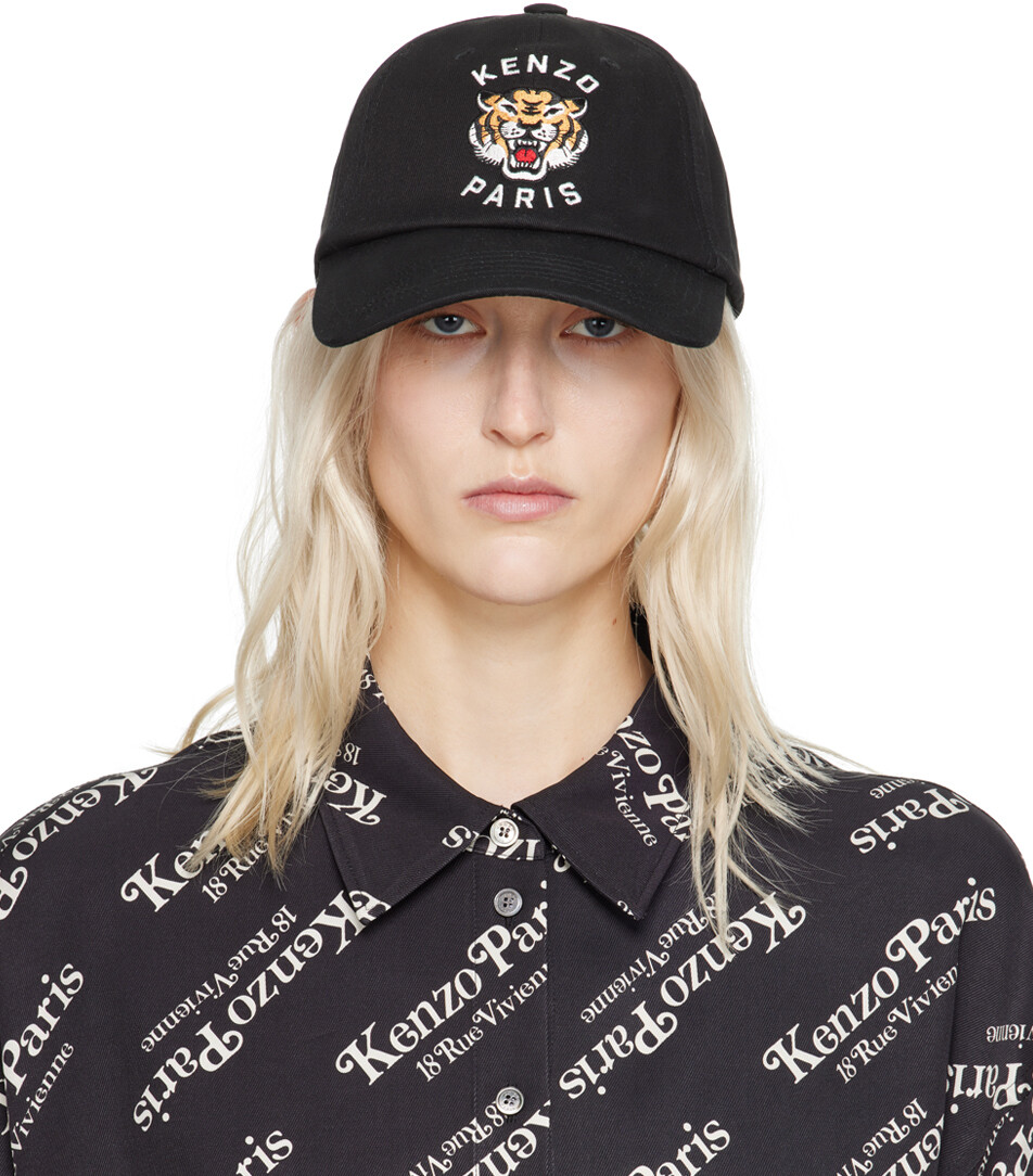 

Черная кепка Paris Tiger Kenzo