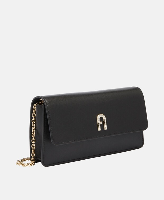 

Кожаная сумка через плечо Furla, черный